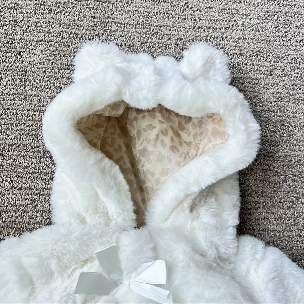 NWT Jessica Simpson Faux Fur Baby Snowsuit - Picture 2 of 12
